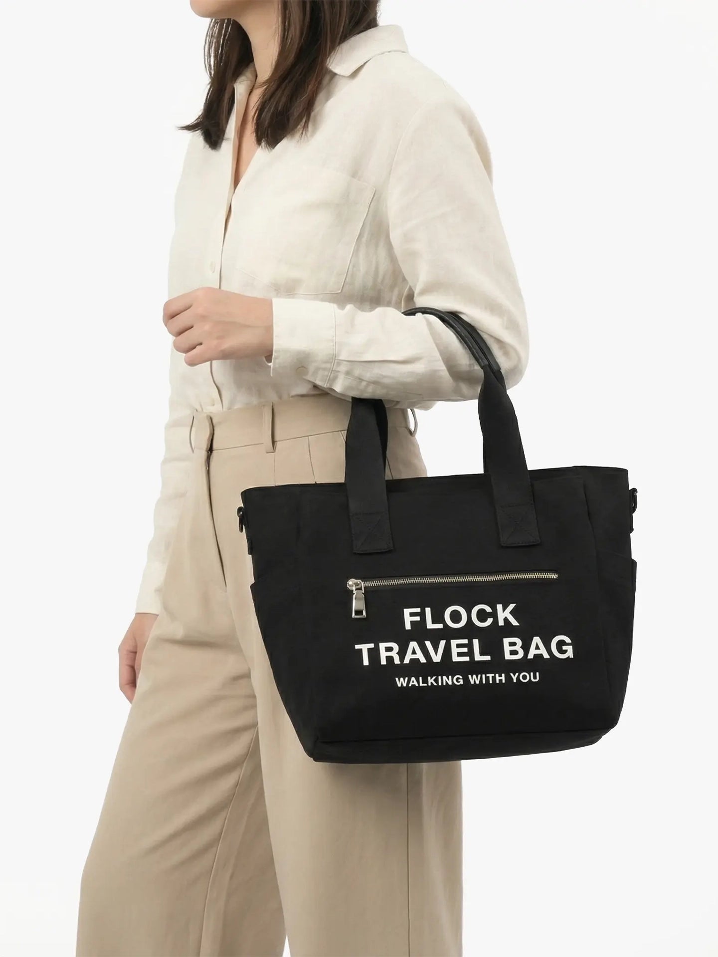 Totebag Canvas Voyage Negro Modelo