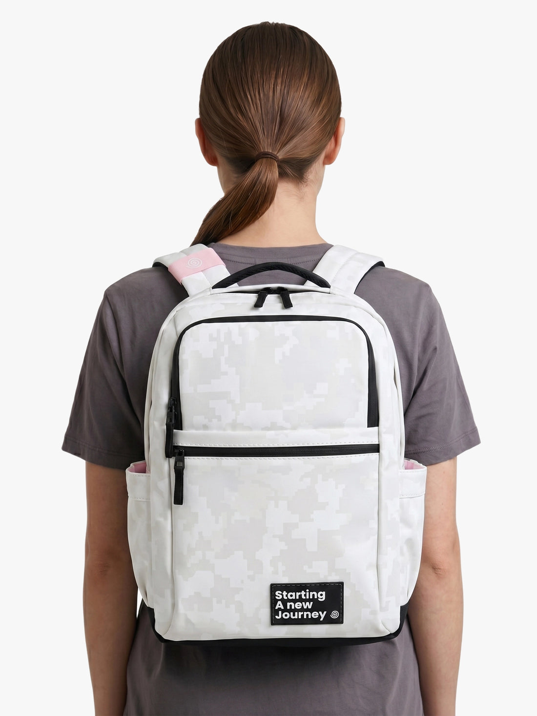 Morral Flock Camo Blanco Frente