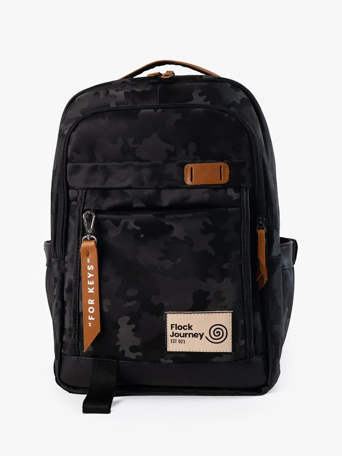 Morral Traveler Camo Negro Frente