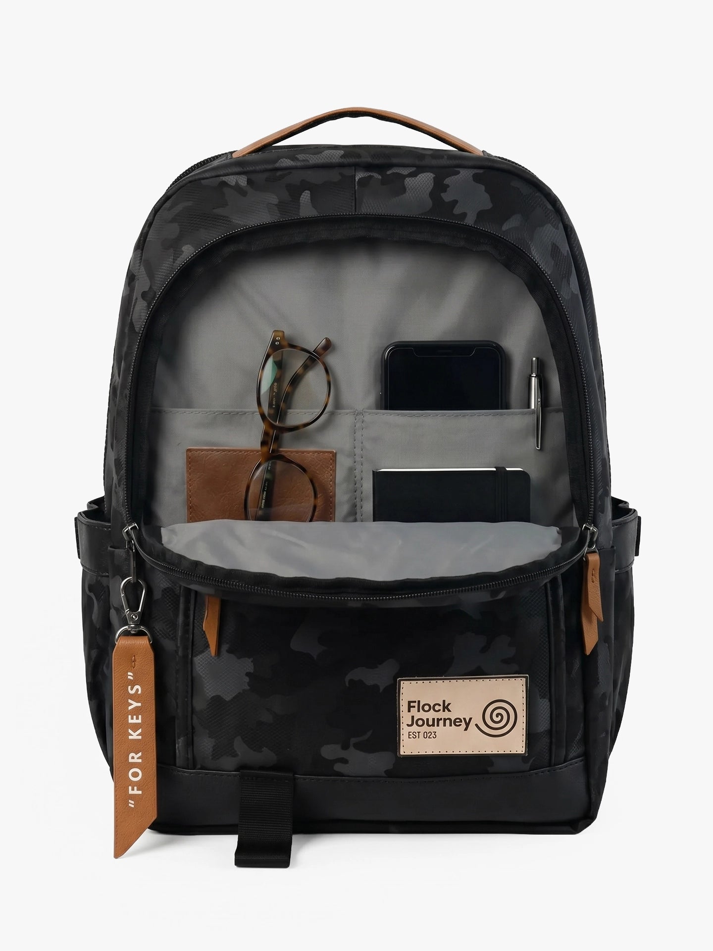 Morral Traveler Camo Negro Interior