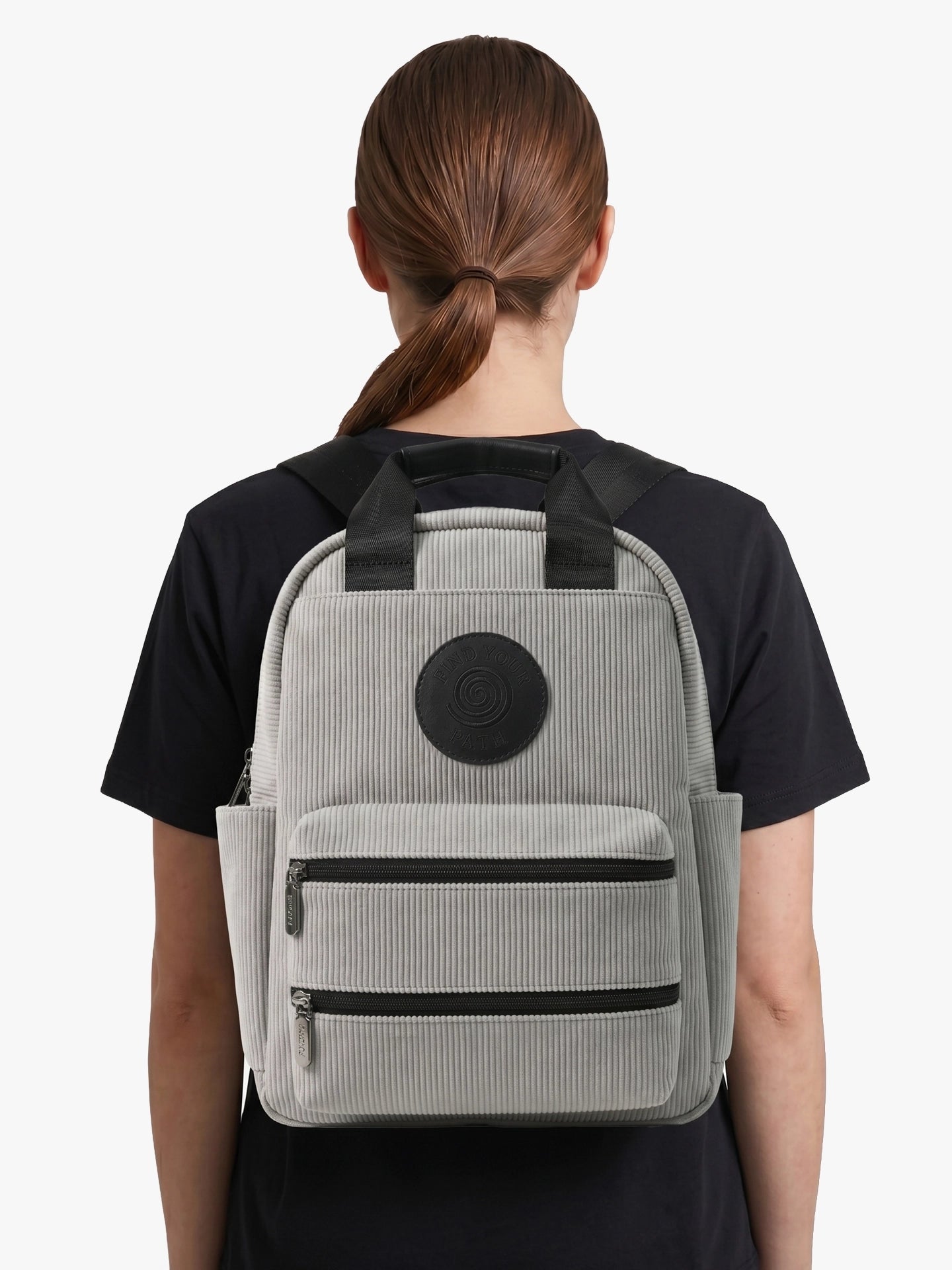 Totepack Cora Corduroy Gris Modelo