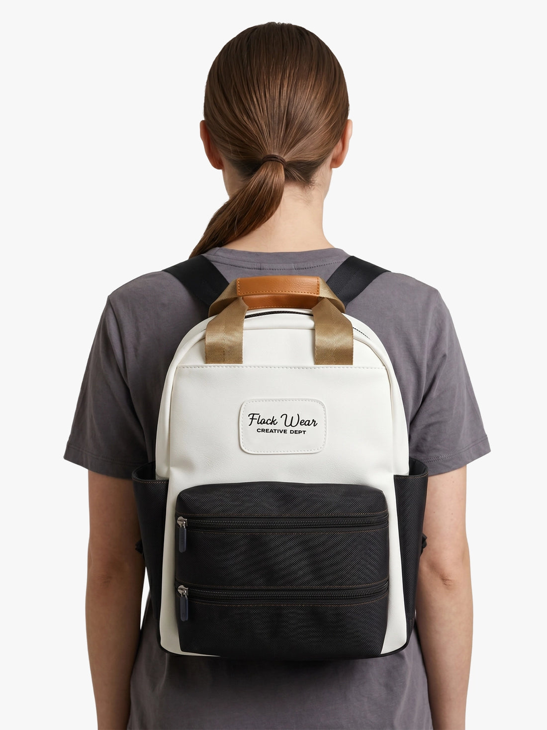 Totepack Cora Navy Beige Modelo