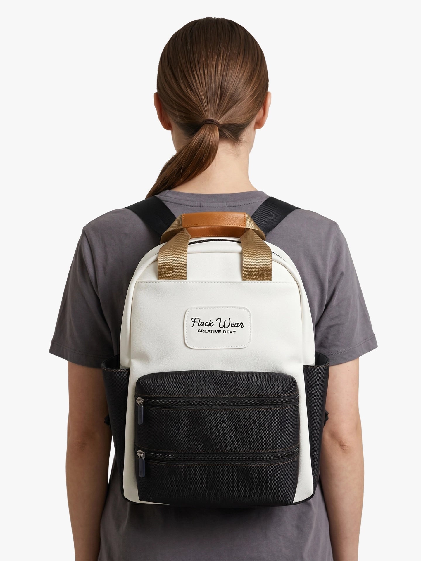Totepack Cora Navy Beige Modelo