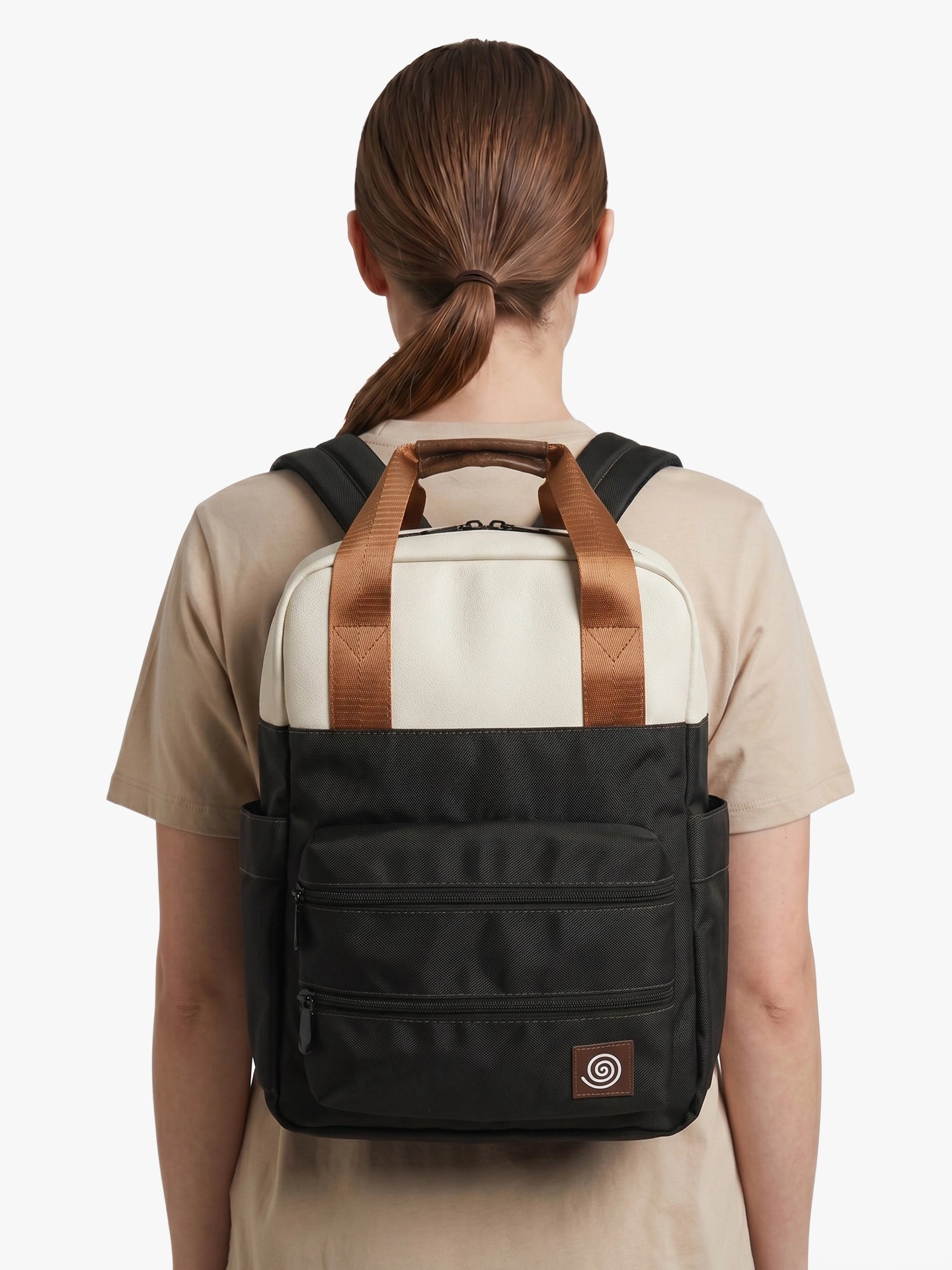 Totepack Kairos Navy Beige Modelo