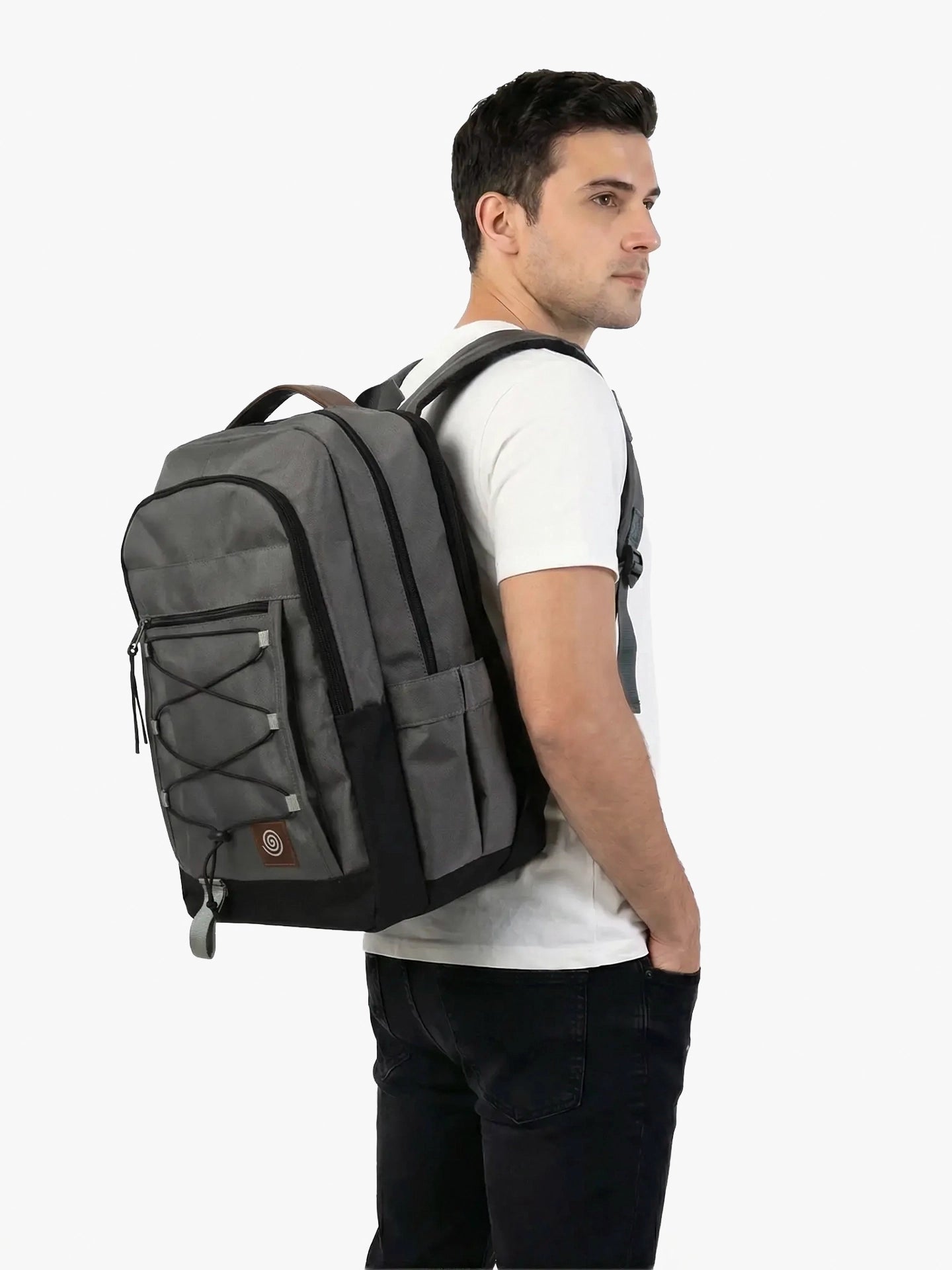 Morral Traveler Terra Gris Modelo