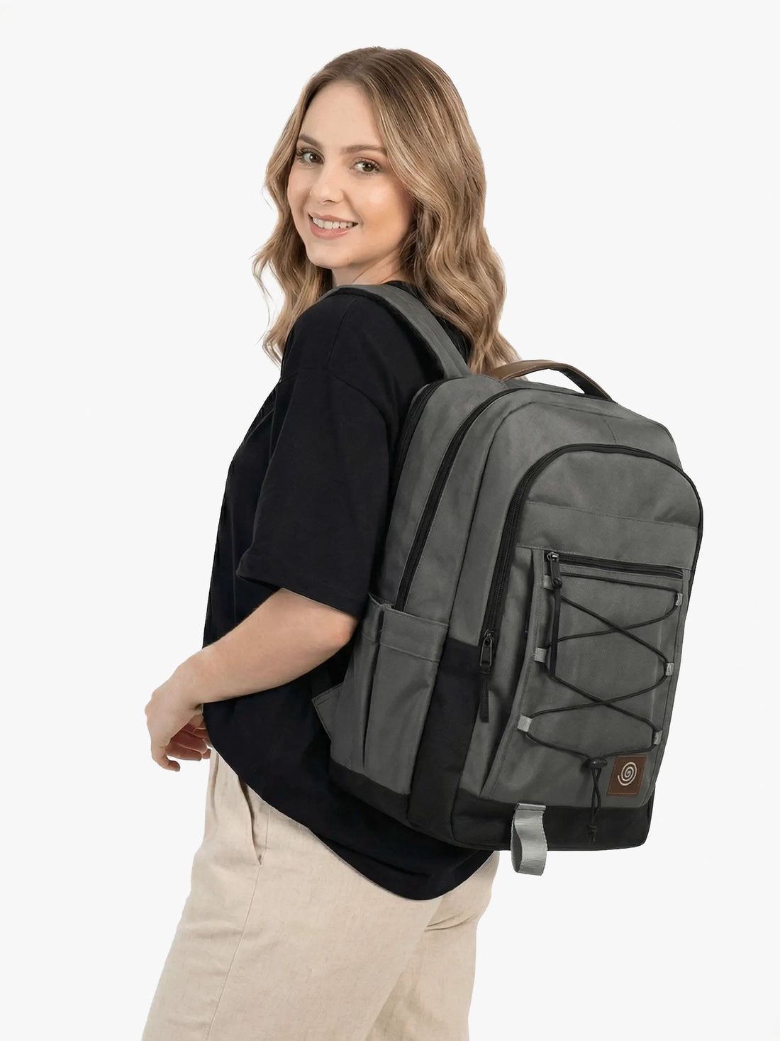 Morral Traveler Terra Gris Frente